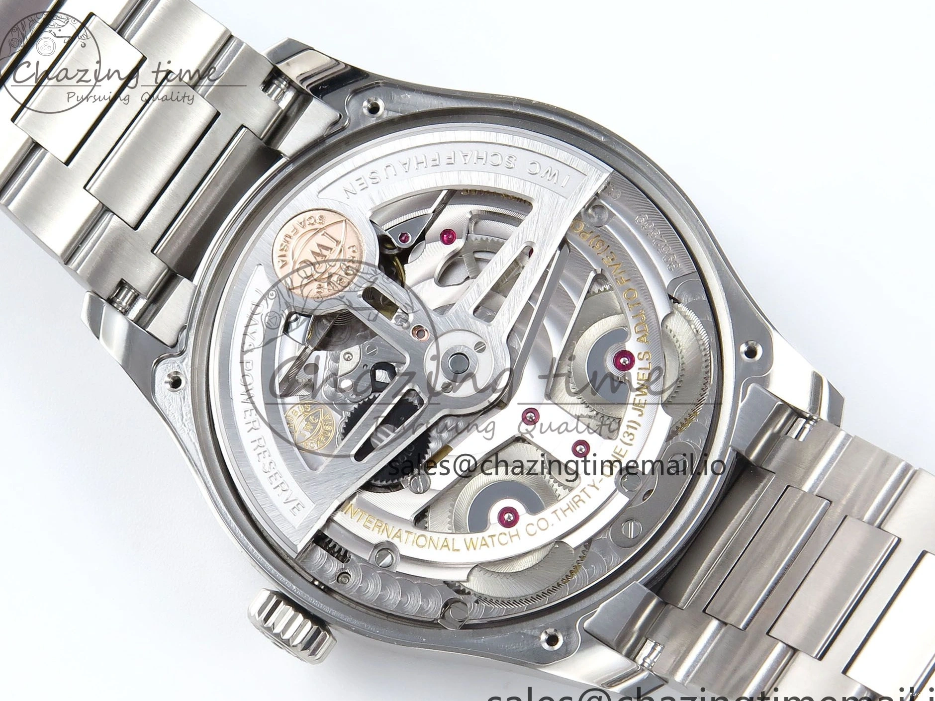 MIROTIME 0202 FashionForward Portugieser Auto IWC0562D APSF 1:1 Best Edition Light Blue Dial on SS Bracelet A 6994